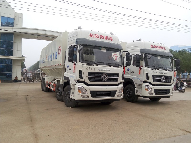 東風天龍前四后八散裝飼料運輸車圖片1